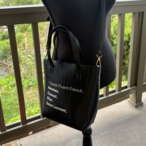 LA Trading Co Black Crossbody/Tote Becky Bucket Bag Vegan Leather